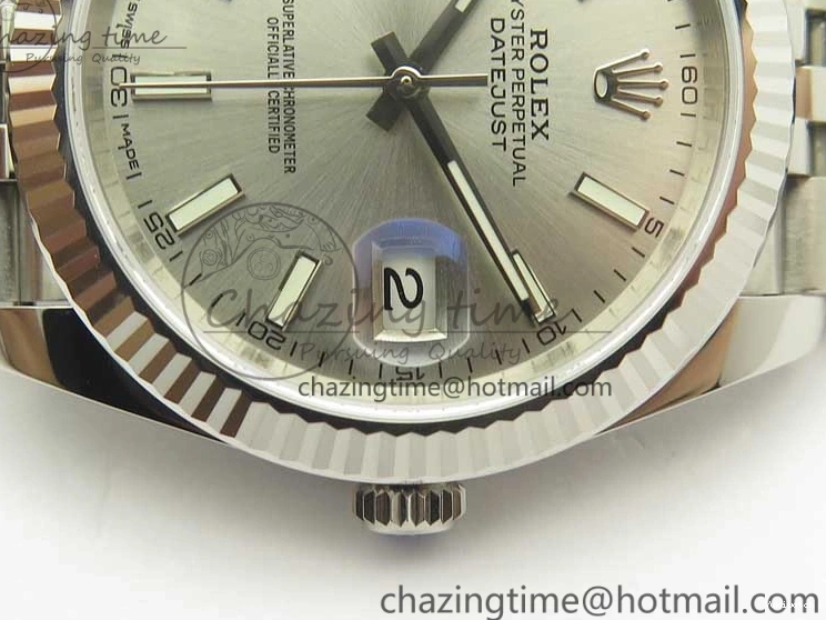 Silver 126334 41 A3235 1:1 Markers DateJust REF Bracelet Clone Dial SS Jubilee Edition on Stick Best V2 0421